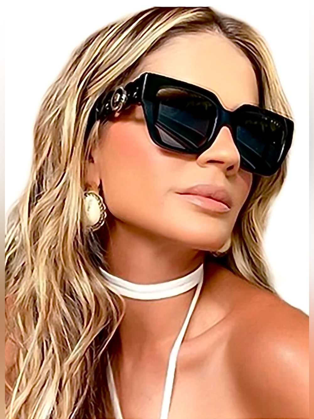 NWT Versace Black Square Frame Medusa Medallion Sunglasses New in Box Authentic - Picture 2 of 15